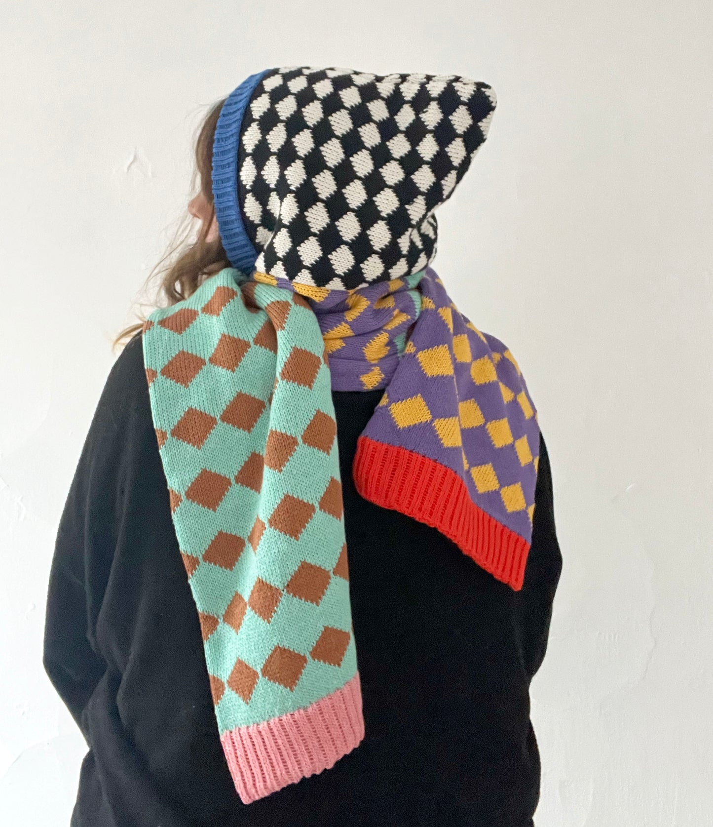 Harlequin Hooded Scarf