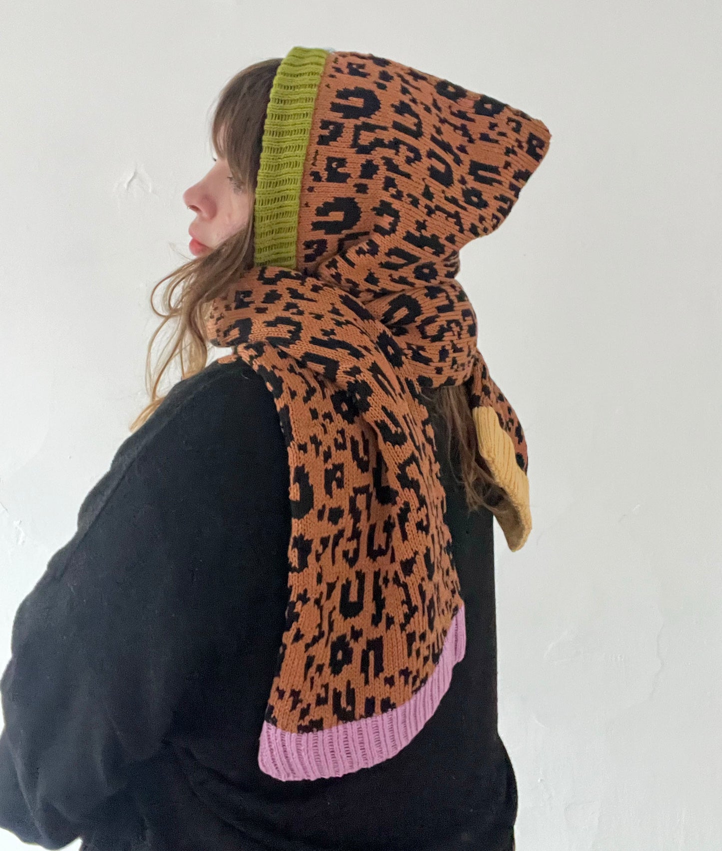 Leopard Hooded Scarf